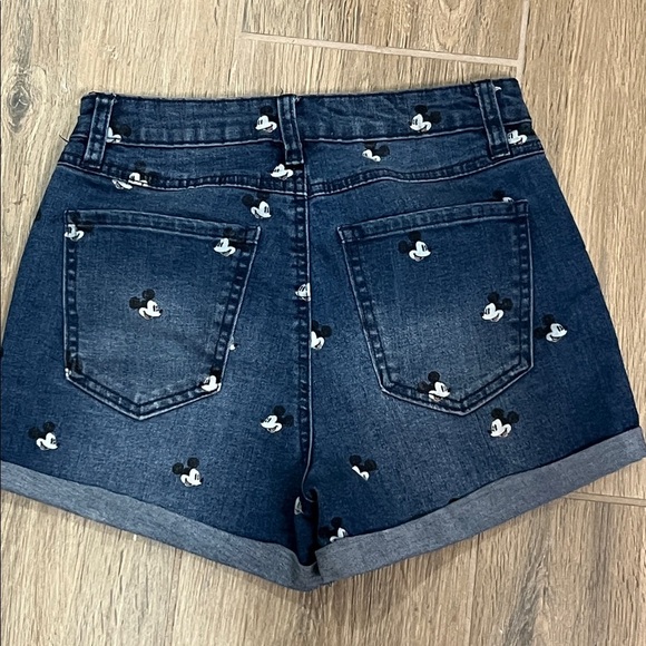 Disney Parks Jean Shorts Mickey Mouse Disneyland World Adult Vintage Rollup High - Picture 6 of 10
